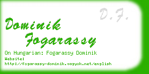 dominik fogarassy business card